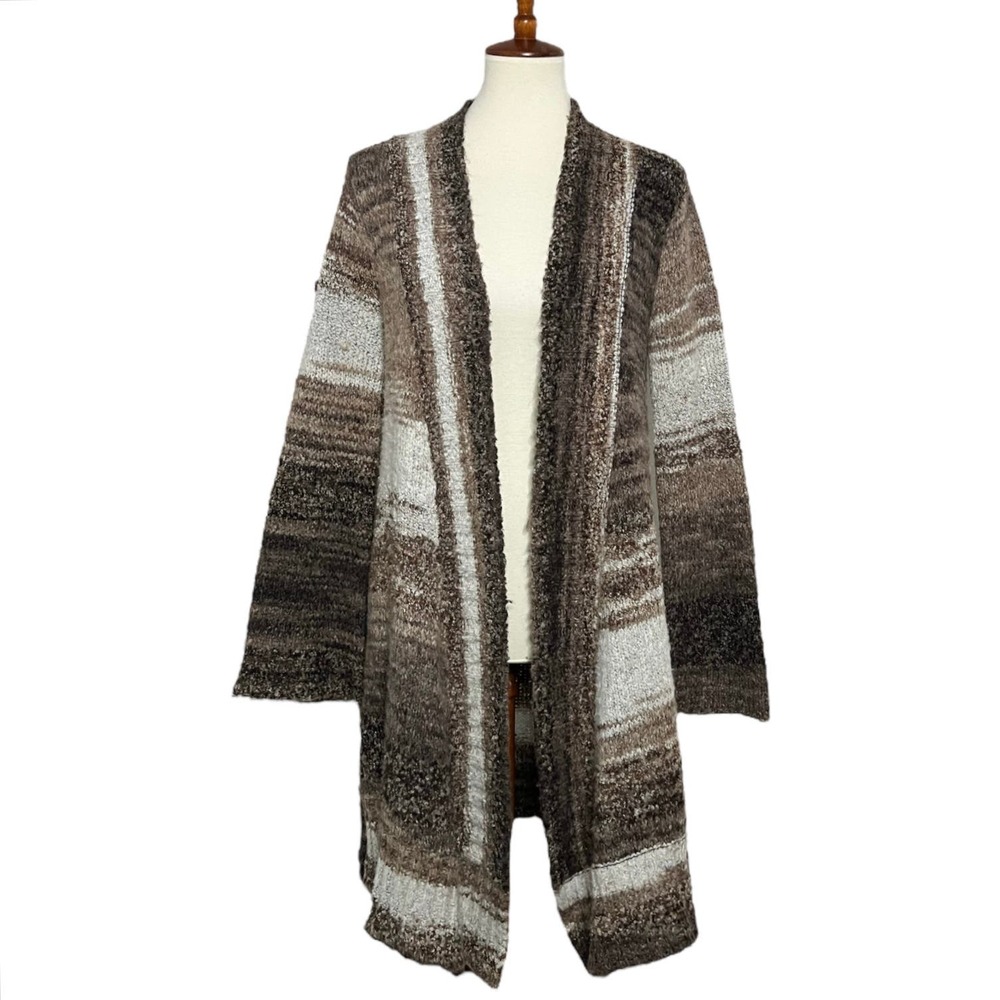 Prana Rhonda Duster Jacket Long-Line Open Cardigan Sweater Neutral BOHO Small